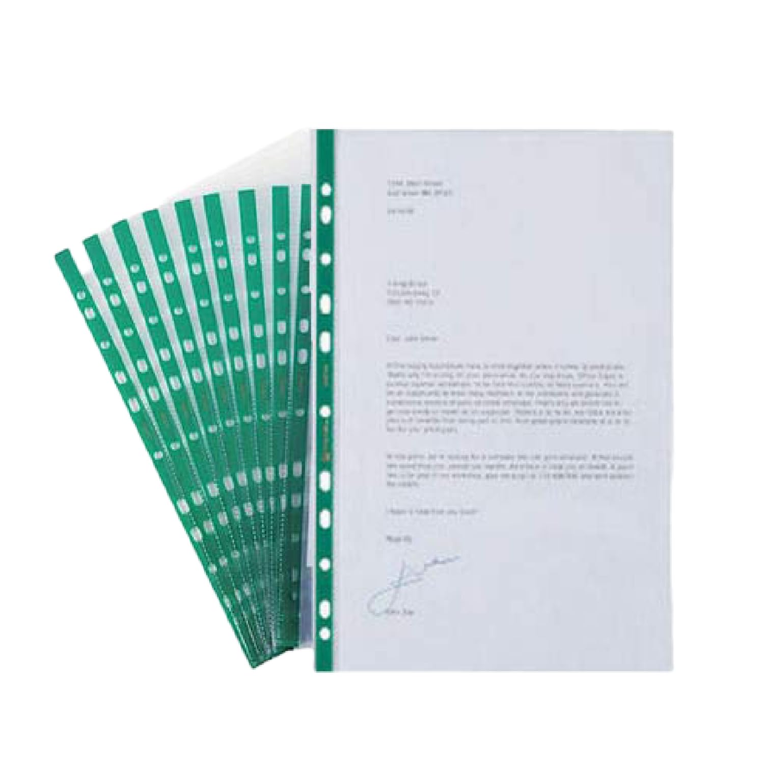 2 UR DOOR Heavy Duty A4 Punched Pockets - Durable Clear Sleeves, 90 Micron, 100 Pack 1