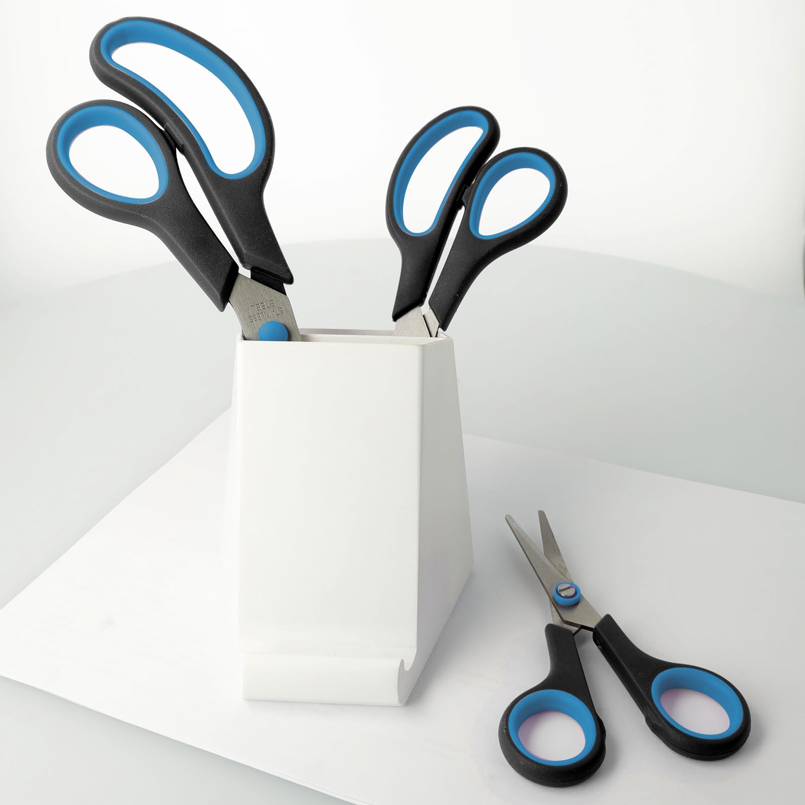 Westcott Easy Grip Scissors Set (3 Pack) - Titanium Blades, Soft Handles | Sizes 5", 8", 10" 6