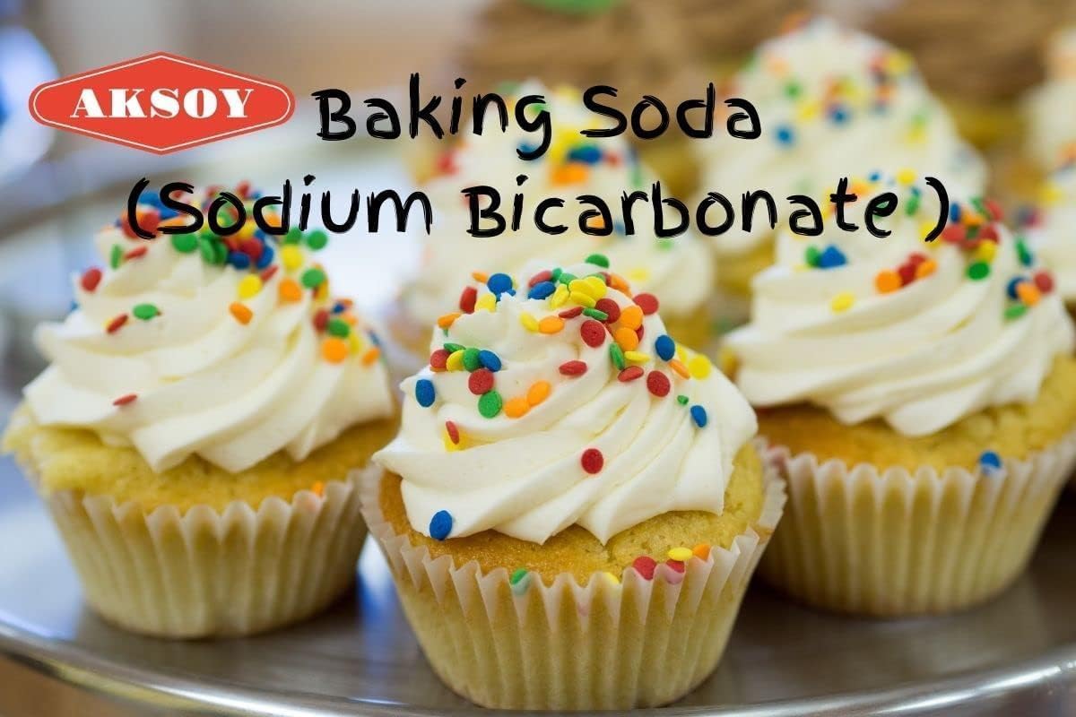 AKSOY Pure Bicarbonate of Soda - 1KG Food Grade Sodium Bicarbonate Powder | Aluminum-Free 7