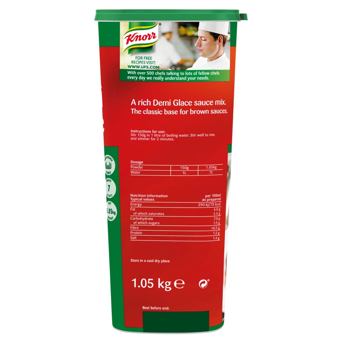 Knorr Rich Demi Glace Sauce Mix (1.05 kg) - Makes 7 Litres 4