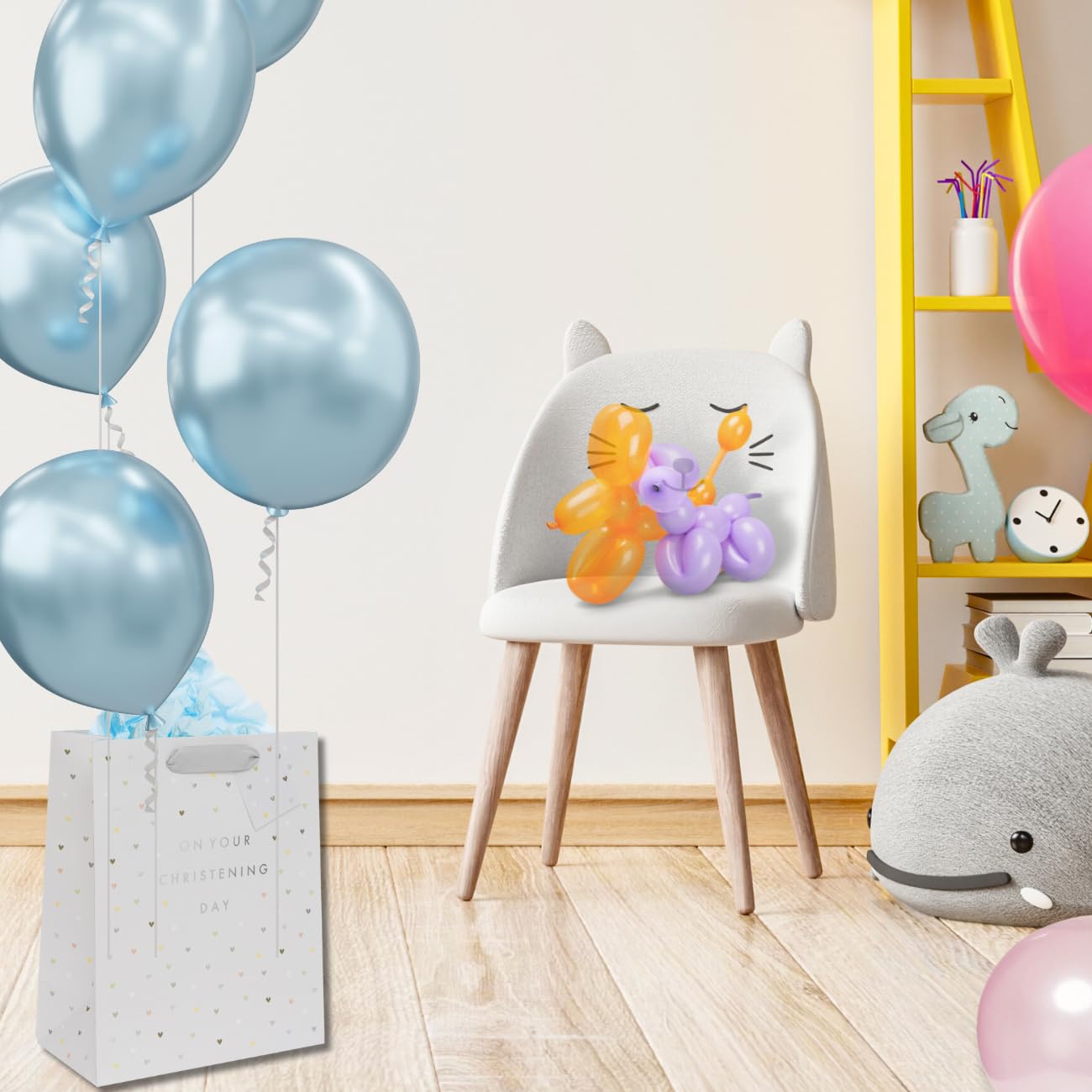 Glick Luxury Large Gift Bag - Christening, Unisex | 225x200x100mm | High Quality 210GSM Paper 2