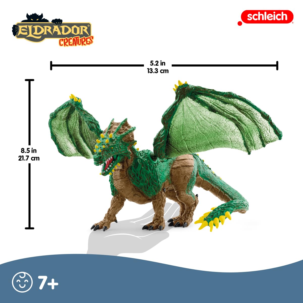 Schleich 70791 Eldrador Creatures Jungle Dragon Figurine - Hand-Painted Fantasy Action Figure for Kids 7+ 5