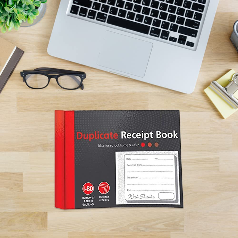 1ABOVE Duplicate Receipt Book - 3 Pack | Numbered 1-80 | Half Size (5"x4") 7