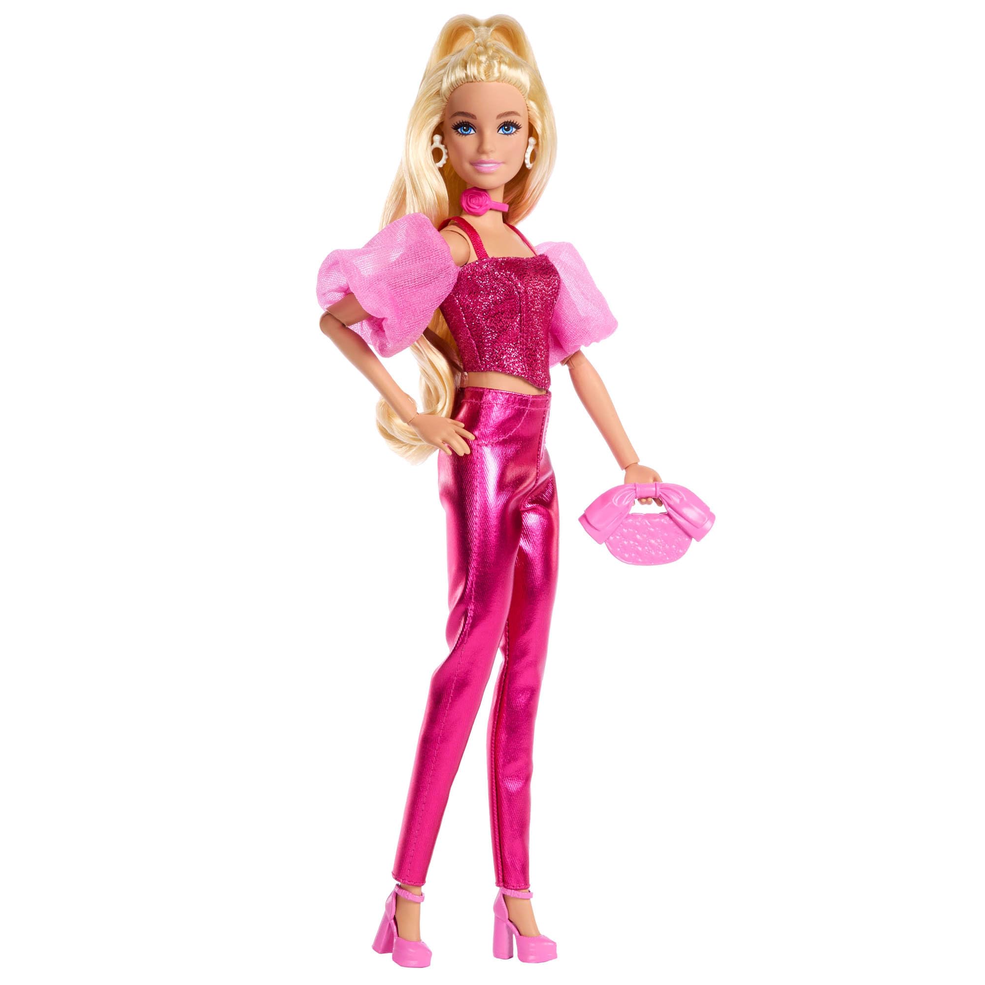 Barbie Deluxe Style Doll #5 - Metallic Pink Outfit, Blonde Hair, 4 Years & Up 2