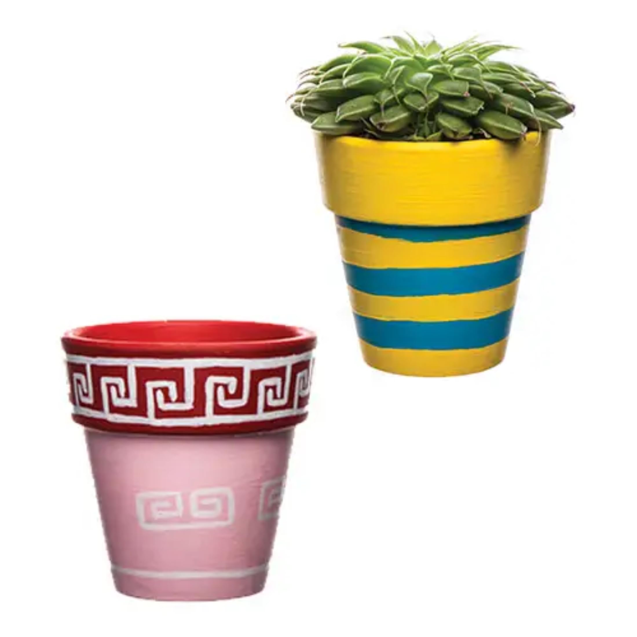 Baker Ross Terracotta Flower Pots - Pack of 4, 7cm x 7cm Ceramic Planters for Painting