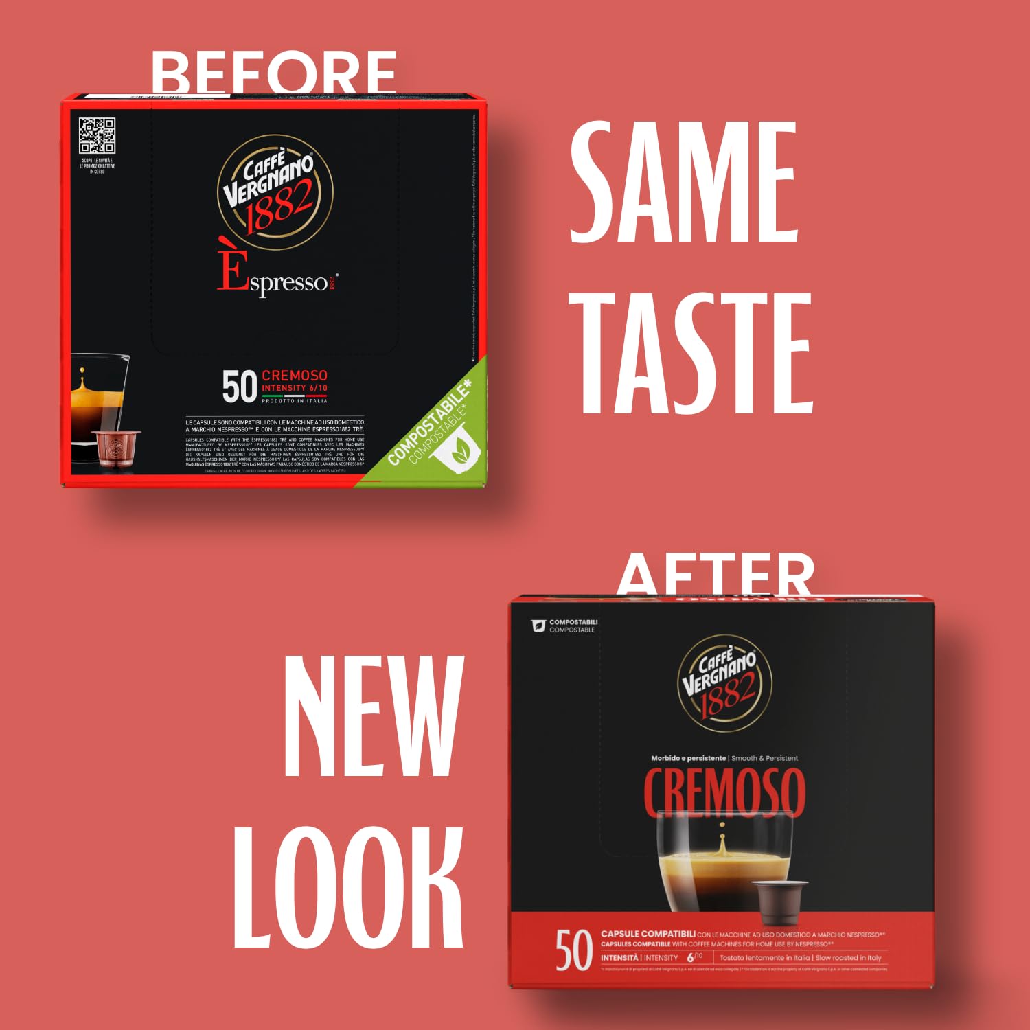 Caffè Vergnano 1882 Èspresso - Compostable Coffee Capsules for Nespresso® and Èspresso1882 TRÈ Machines (50 Capsules) 13