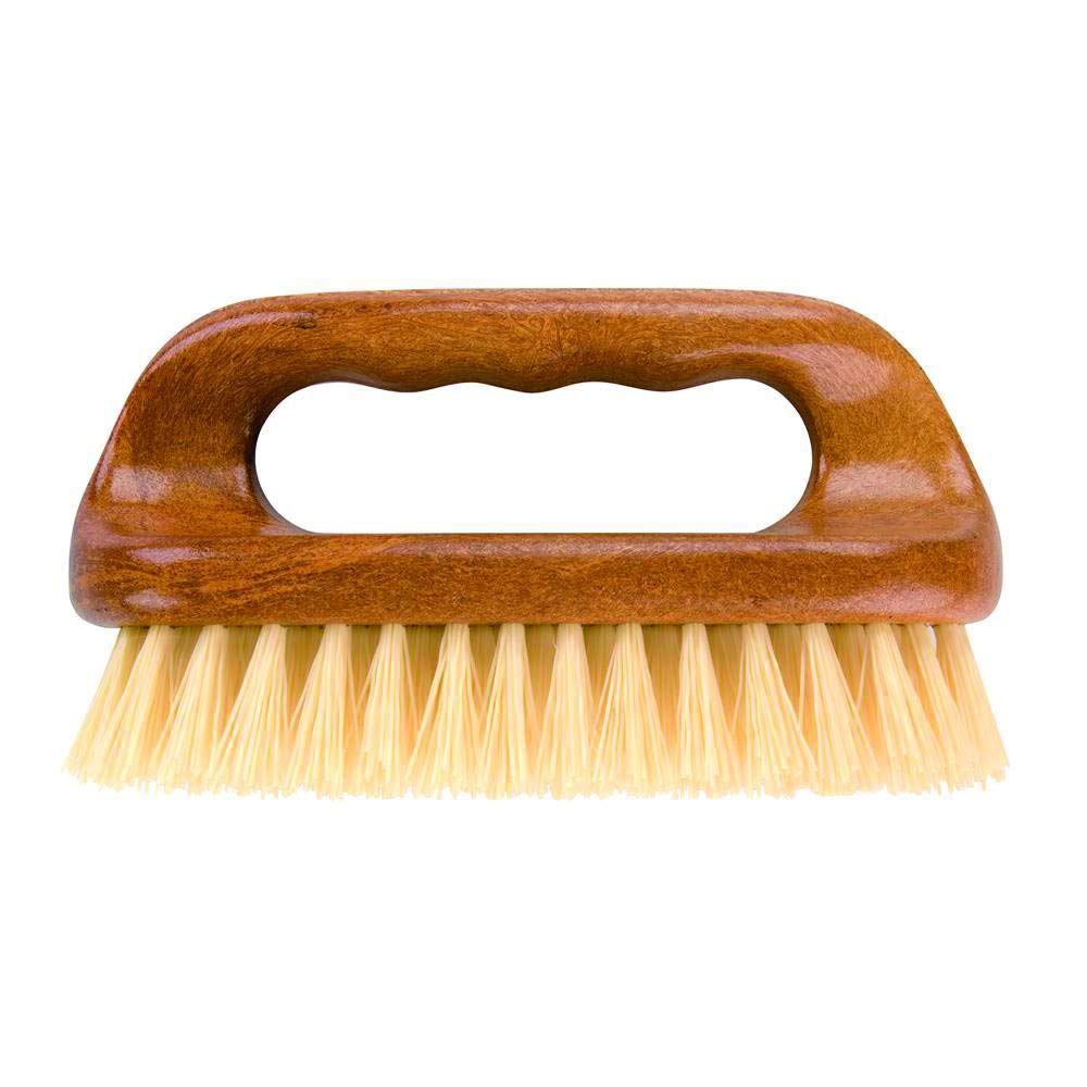 Elliott Wood Effect Scrubbing Brush - Strong Grip Handle for Stubborn Stains | Nylon Fibres | BPA Free