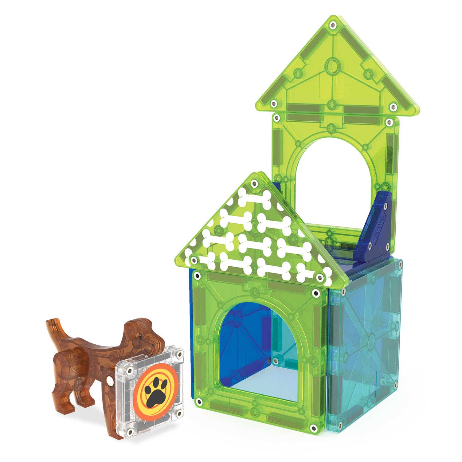 Magna-Tiles Dog House Building Set - 13 Pieces, Ages 3+ 7