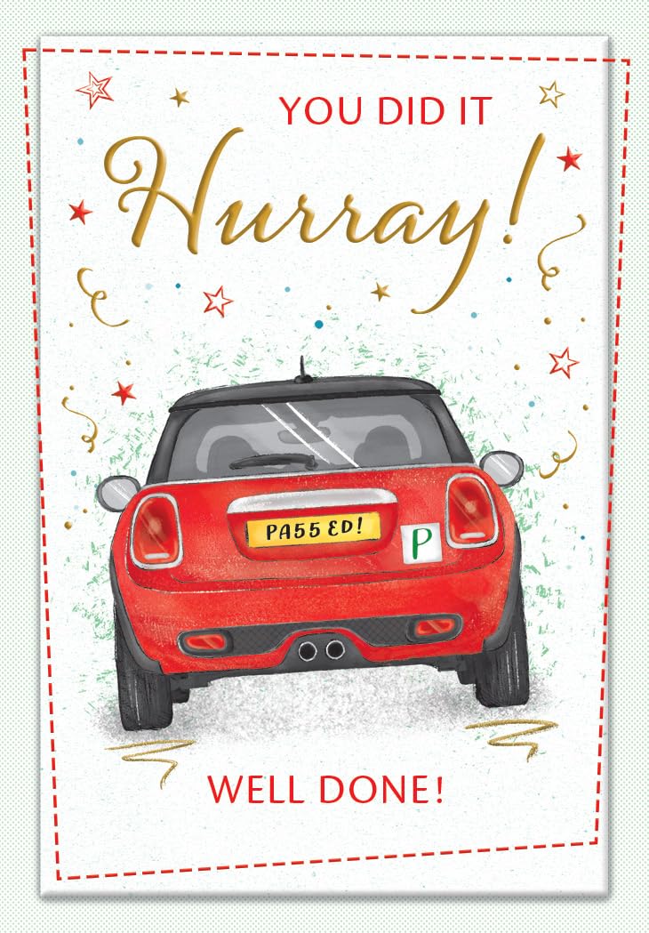 Piccadilly Greetings Driving Test Passed Congratulations Card - 7 x 5 Inches | Multicolor 1