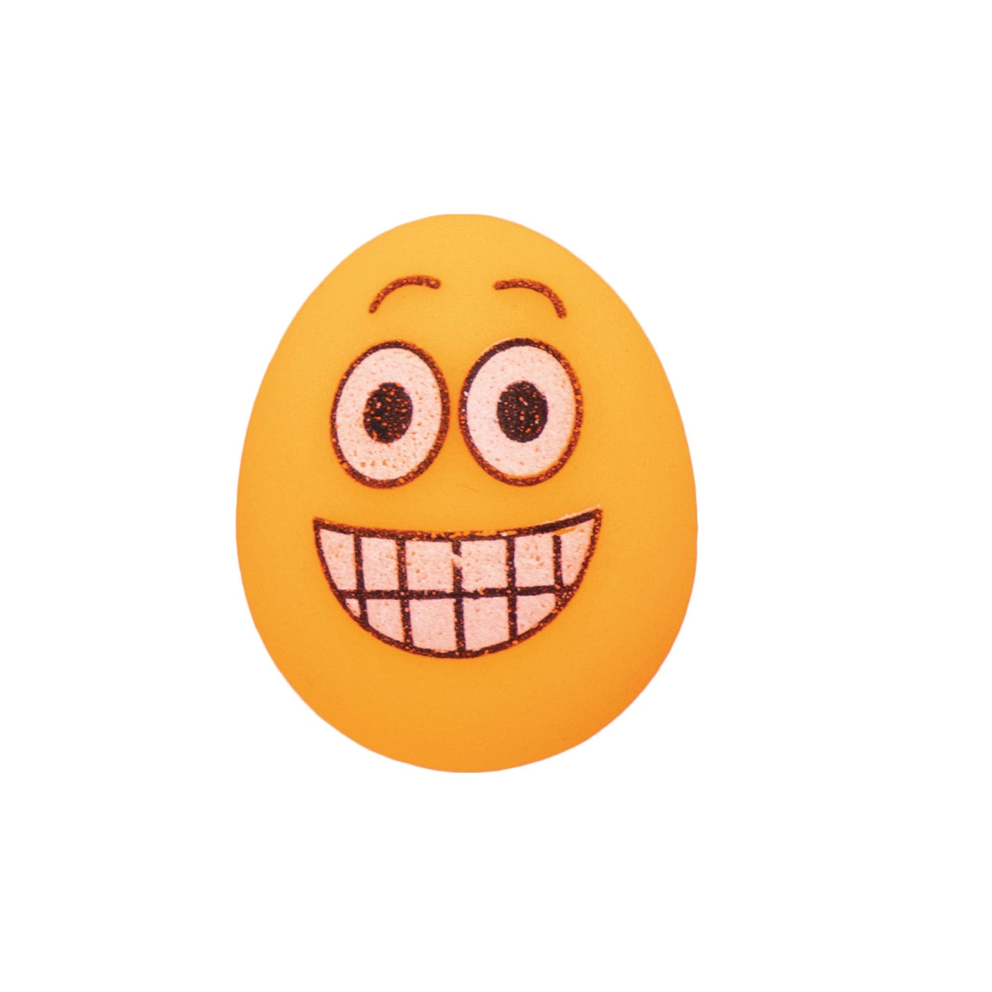 Baker Ross Mini Funky Face Egg Bouncy Balls - Pack of 10 | Rubber Novelty Toys | Ages 3+ 4