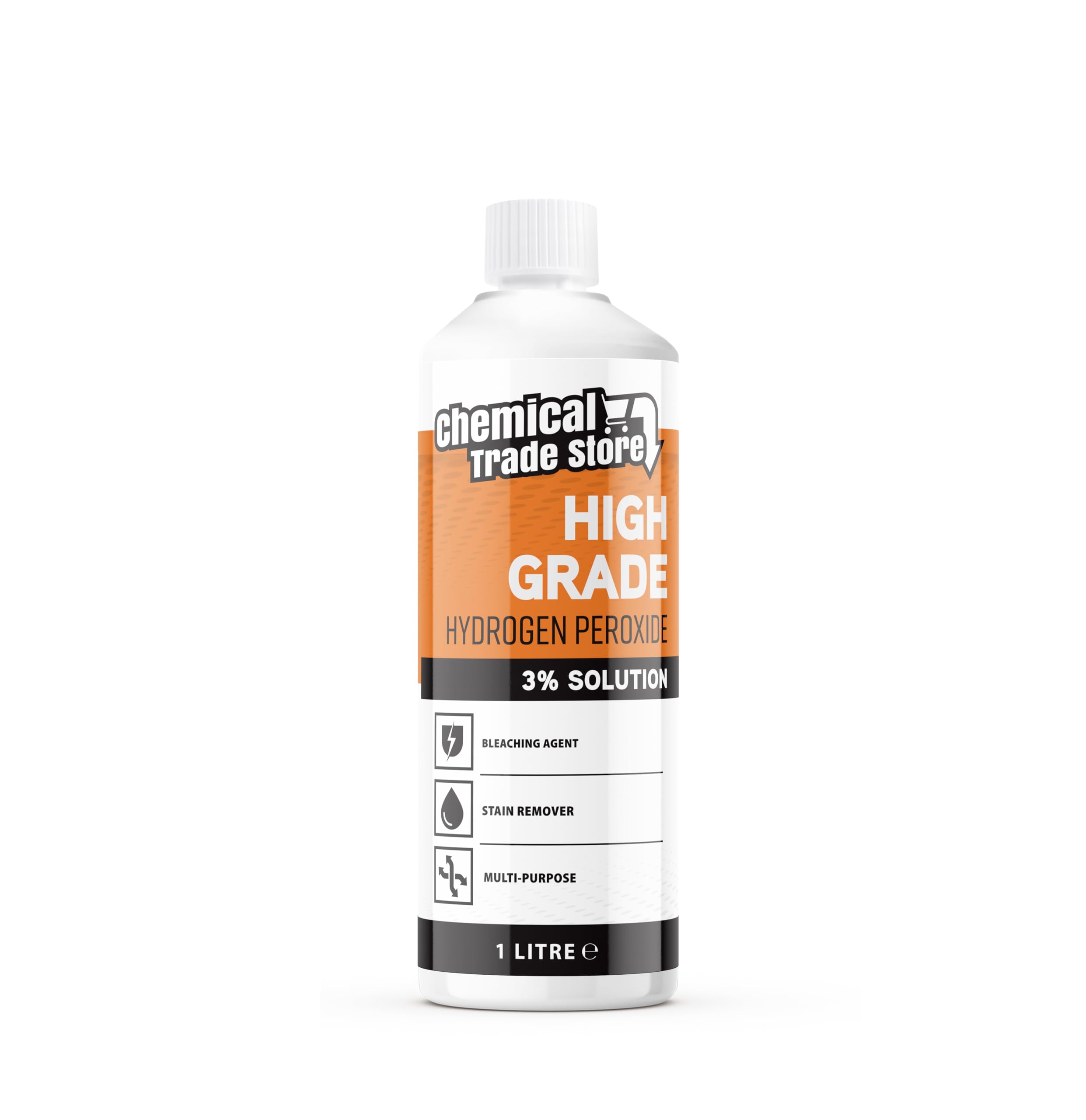 Chemical Trade Store Hydrogen Peroxide Solution 3% - Multi-Purpose Cleaner | Unscented Liquid | 1L 1