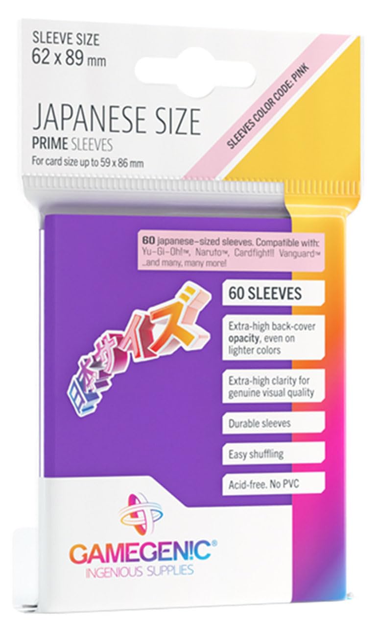 Gamegenic Prime Japanese Sized Sleeves Purple - Multi-Language Compatible (Includes Spanish) 1