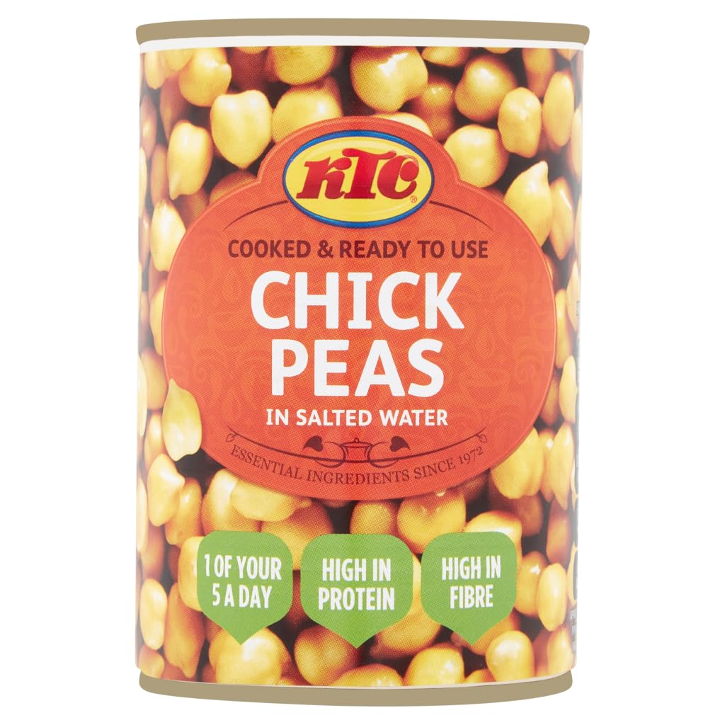 Ktc Chick Peas in Salted Water - Ready to Use Base for Hummus | High in Protein & Fibre | 400g Can 1