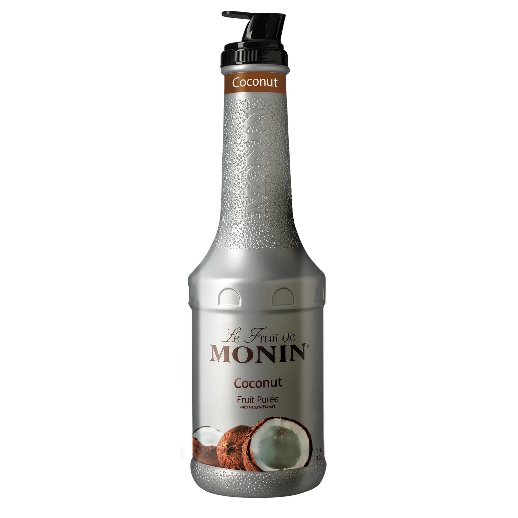 Monin Coconut Fruit Mix Puree - Intense Candied Coconut Flavor | 1L PET Bottle 1
