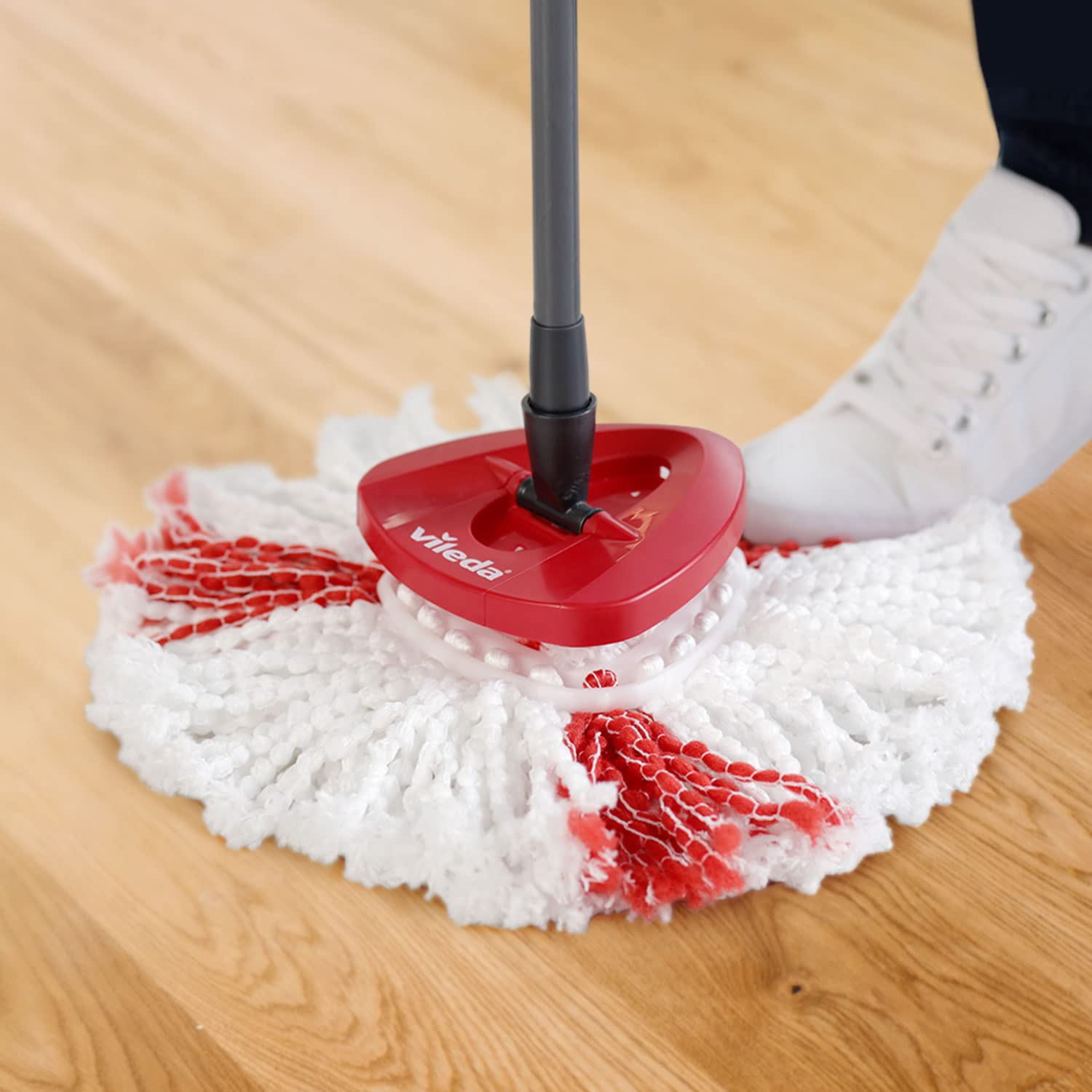 Vileda Turbo 2in1 Mop Head Replacement Refill - 2 Count | Removes 99% Bacteria | Washable Microfiber