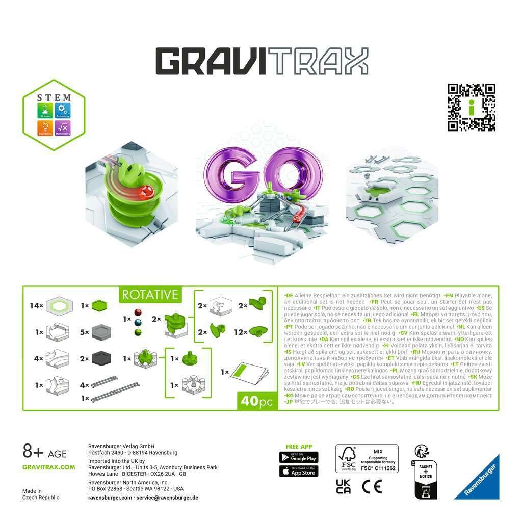 Ravensburger GraviTrax GO - STEM Marble Run Construction Set with Spiral Action Element 10