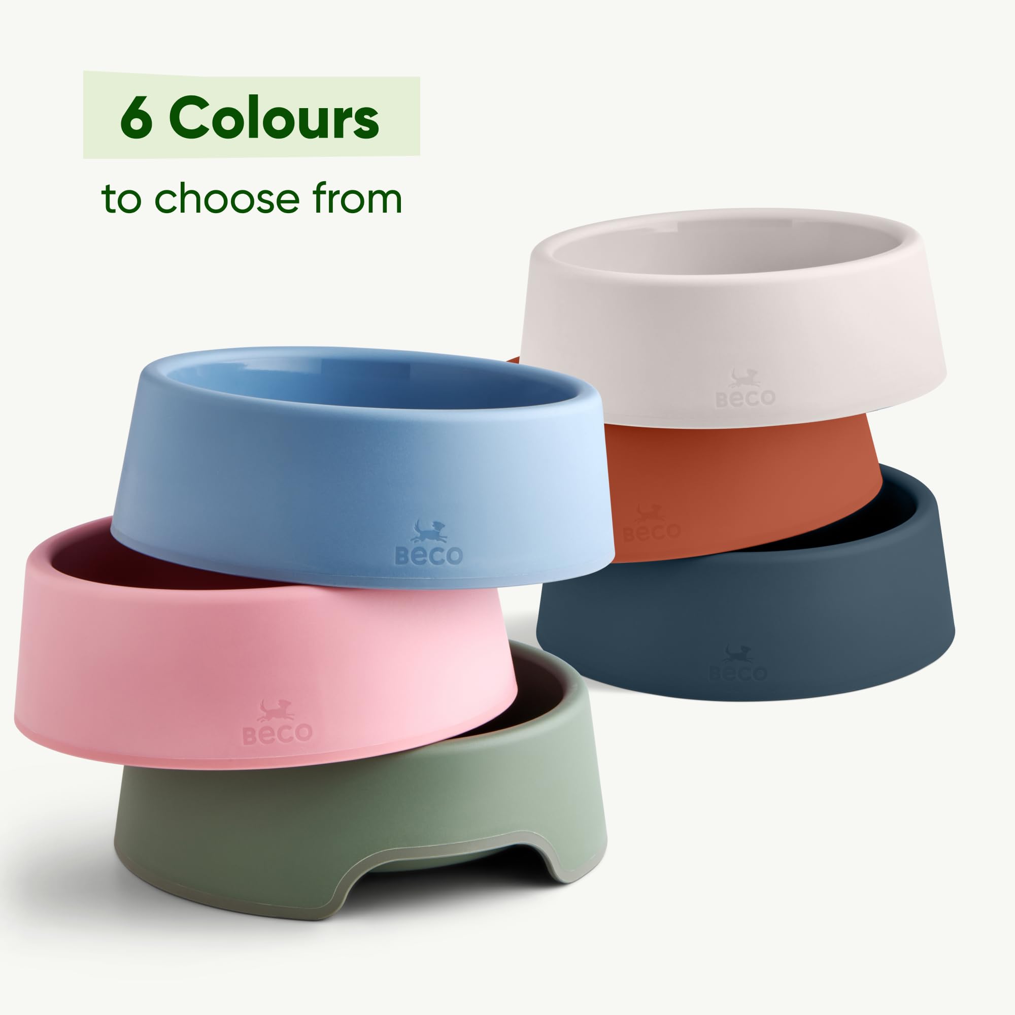 Beco Steady Dog Bowl - Non-Slip, Recycled Plastic, Large Size | Dishwasher Safe 7