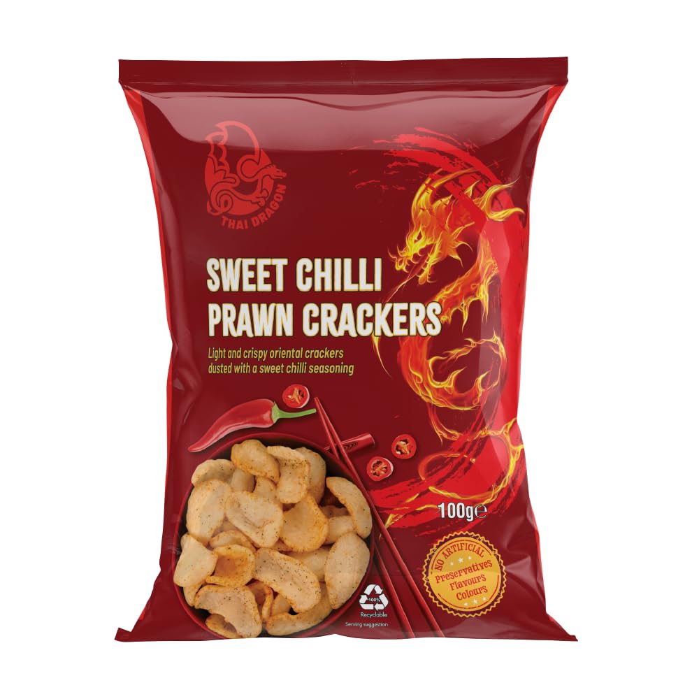 LAILA Thai Dragon Sweet Chilli Prawn Crackers - 100g