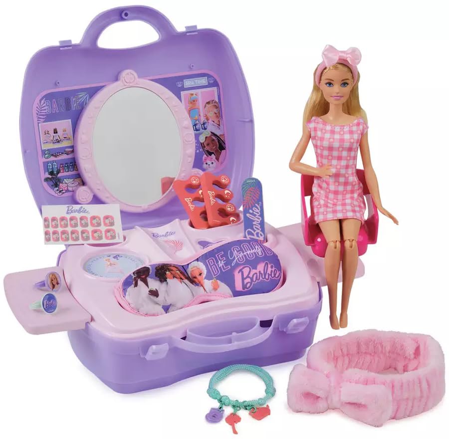 Sinco Creations Barbie Deluxe Wellness & Beauty Playset - 20 Piece, Pink, Plastic 3