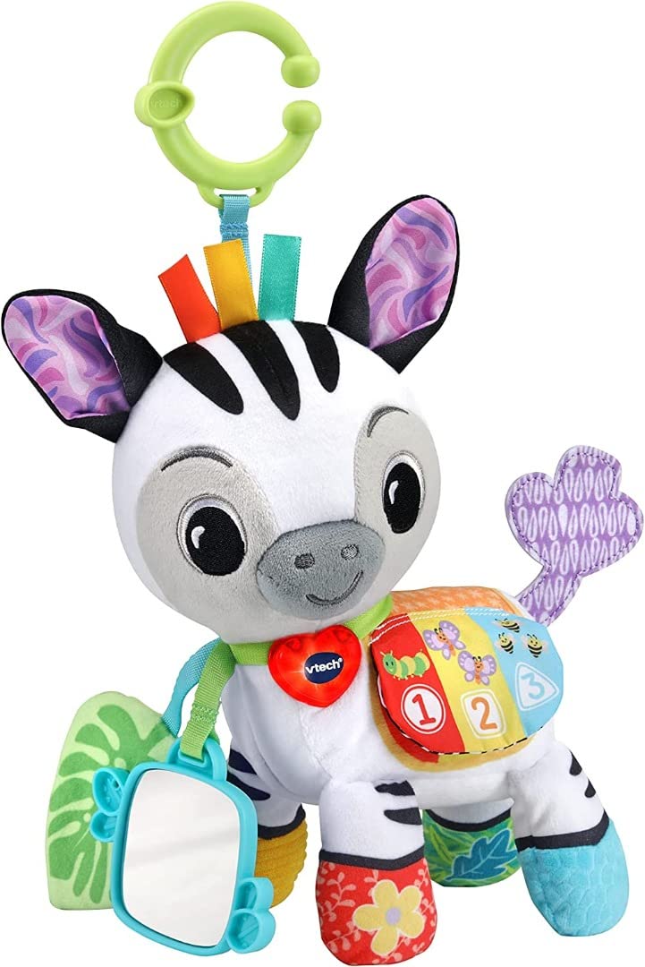 VTech Baby On-the-Go Soft Zebra - Interactive Sensory Toy with Lights, Music & Sounds for 3+ Months 7