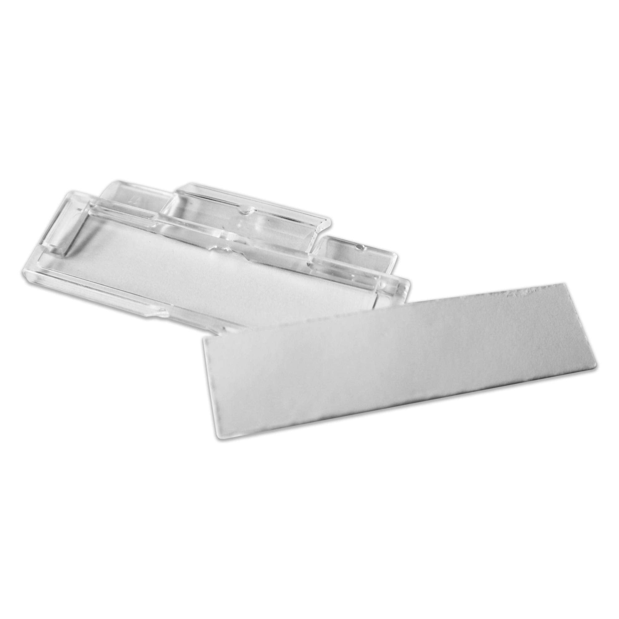Habercrafts 100 Pack Clear Plastic Suspension File Tabs & Printable Inserts | Straight Cut Top Tab 7