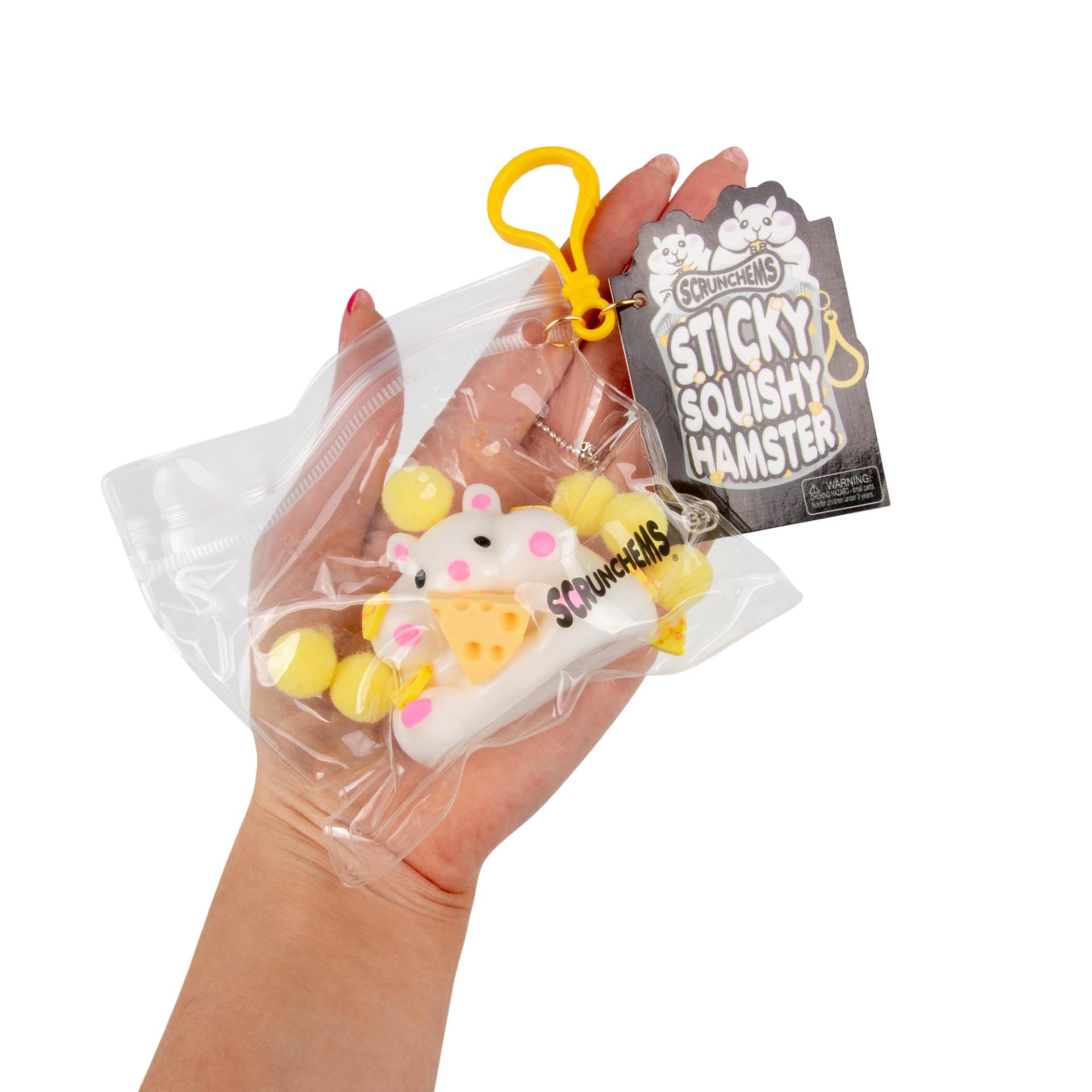 SCRUNCHEMS Sticky Squishy Hamster - Stress Relief Toy | Yellow | Ages 3+ 2