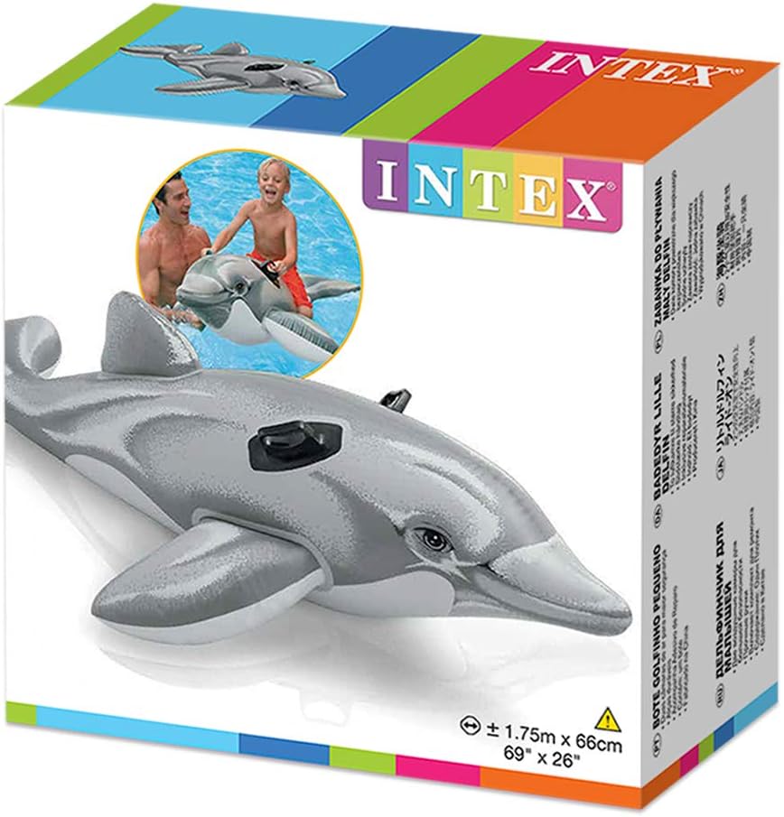 Intex Lil' Dolphin Ride-On Inflatable - Grey 4