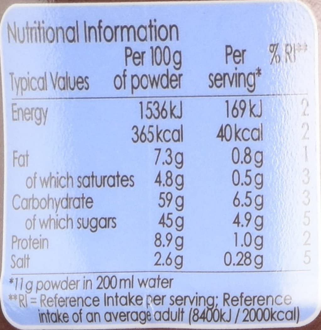 Options Belgian Chocolate Drink - Instant, Low Calorie, Gluten Free | 220g 3