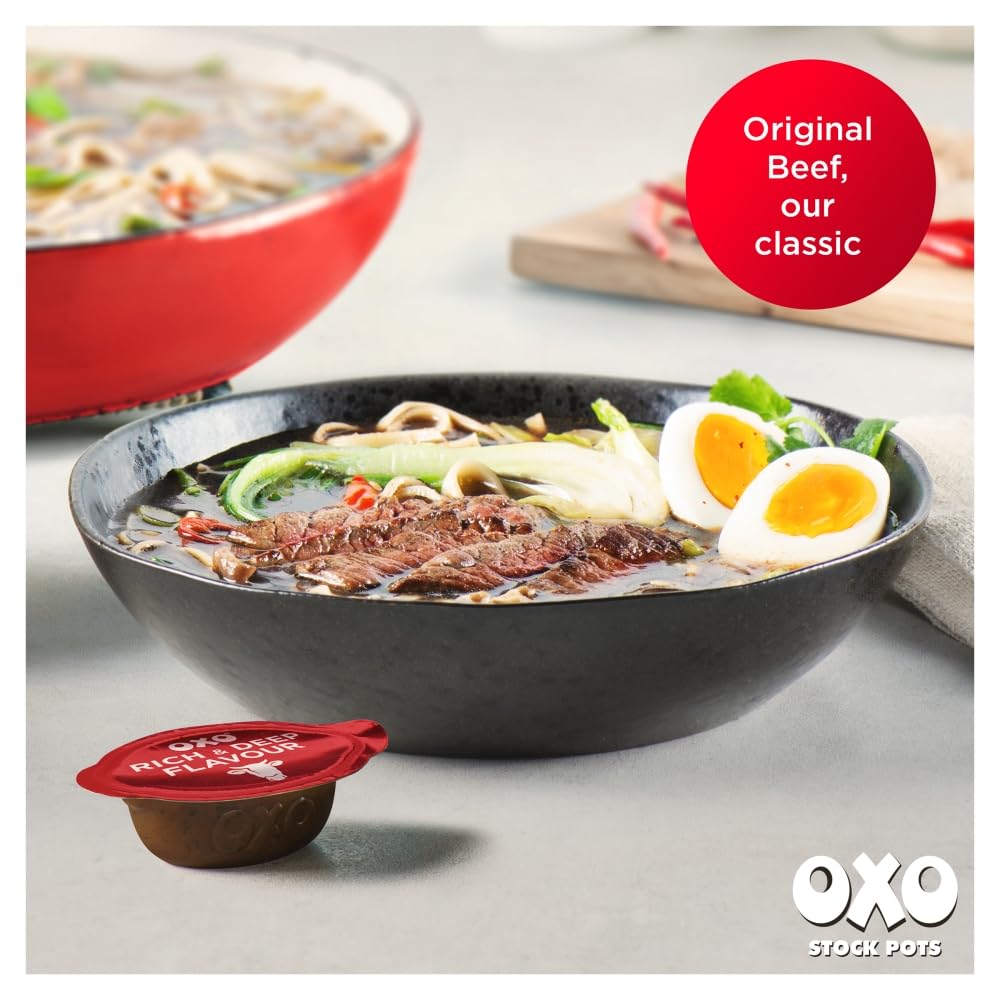 OXO Beef Stock Pots - Original Recipe, Rich & Flavourful | 40 Pots (10 Packs) | 800g Total 9