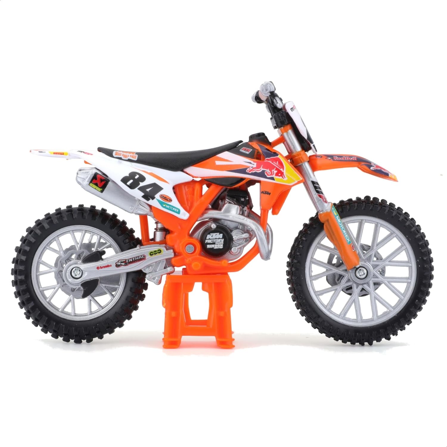 Bburago KTM 450 SX-F Factory Edition 2018 Diecast Motorbike 1:18 Scale Metal Orange 6