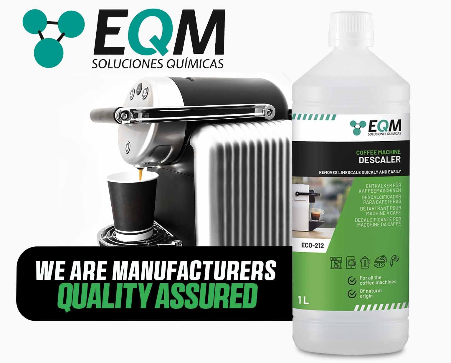 EQM SOLUCIONES QUIMICAS ECO-212 Coffee Machine Descaler - 1L | 100% Natural Origin | Liquid 6