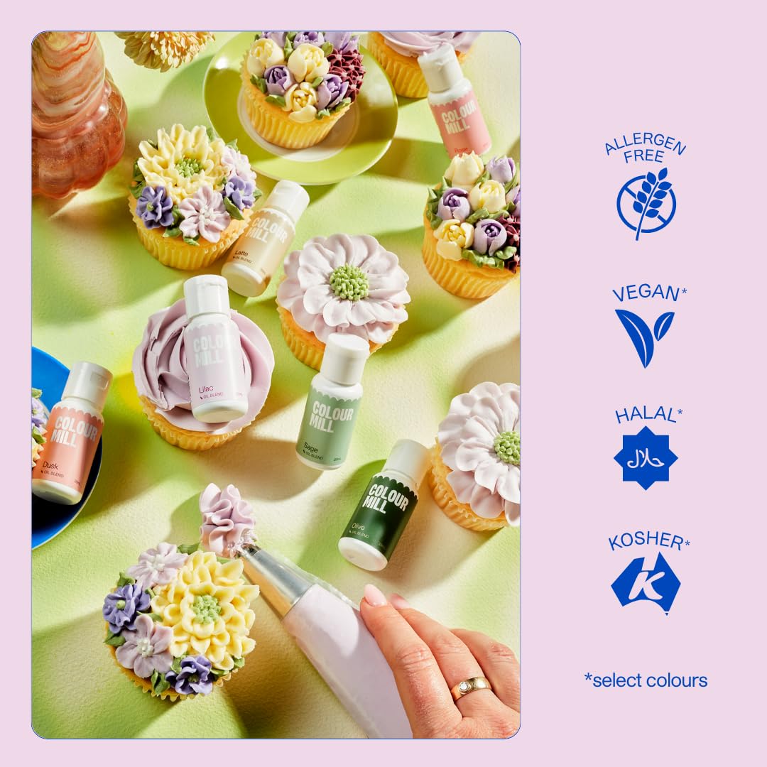 Colour Mill Oil Blend Food Colouring Lime - 20ml Squeeze Bottle 7