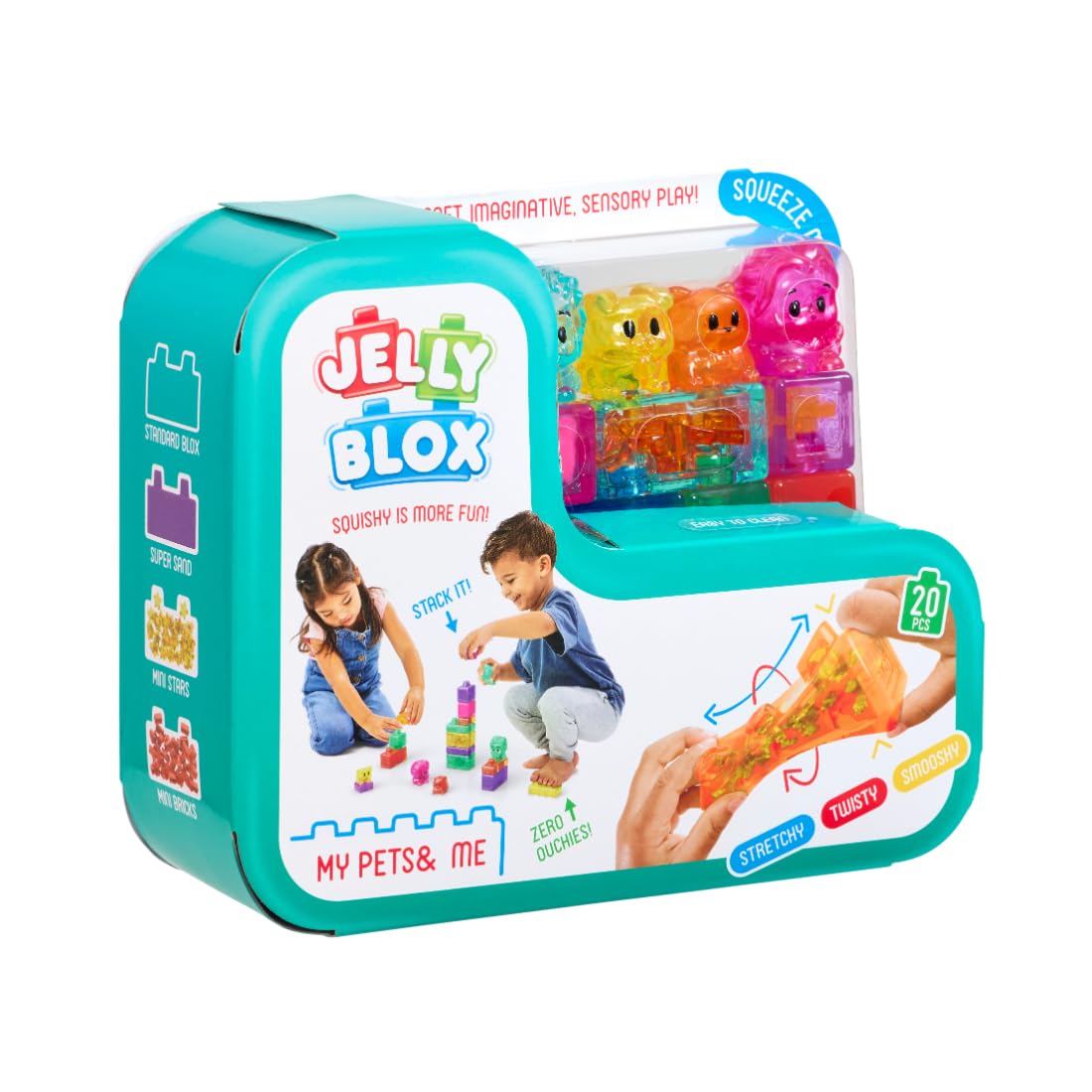 Goliath - Jelly Blox My Pets & Me Set (20-Piece Squishy Building Blocks) 4