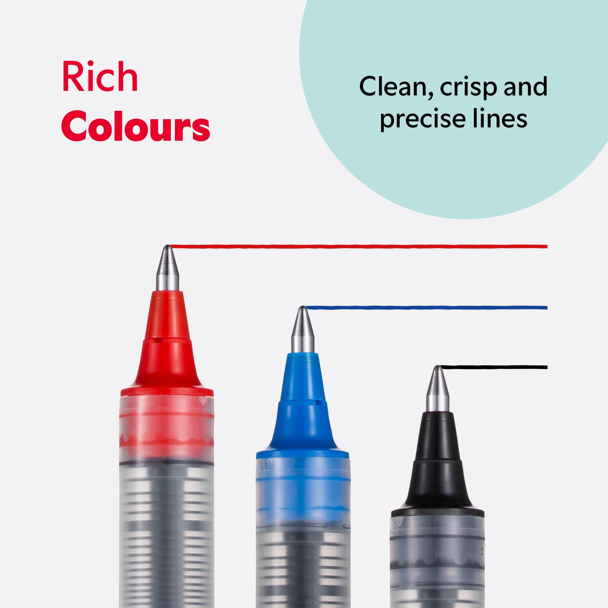 uni-ball Eye Rollerball Pens - Fine 0.7mm Tip, Blue Ink, Quick Drying, 13 Piece Set