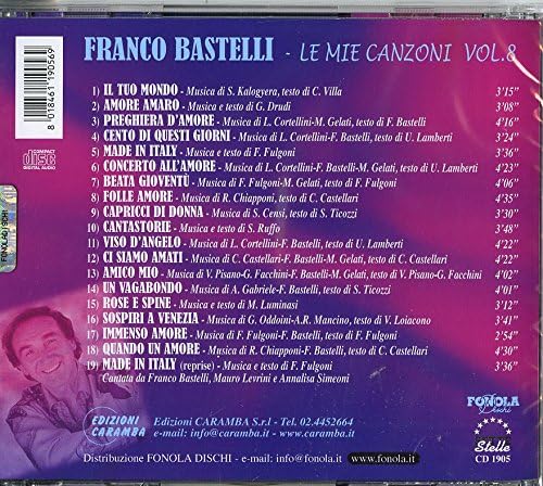 Le Mie Canzoni 8 - Italian Pop Music Album by FONOLA DISCHI