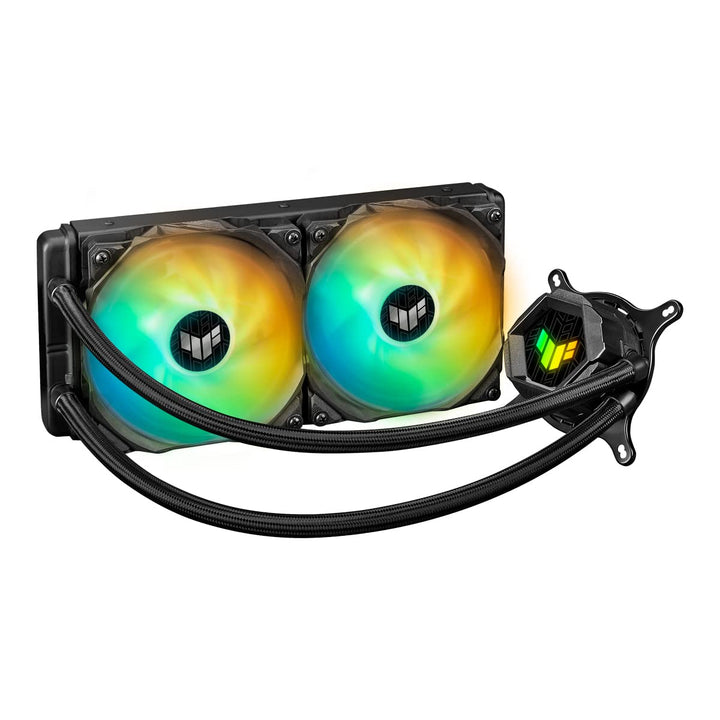 ASUS TUF Gaming LC 240 ARGB All-in-One Liquid CPU Cooler with Aura Sync, Dual 120mm ARGB Fans, and Rugged Design