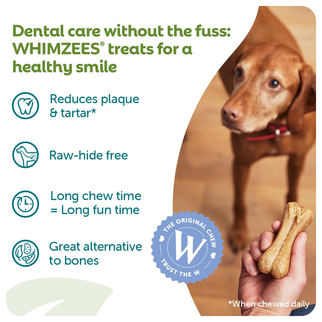 WHIMZEES Variety Box Dog Dental Sticks - Size M, 40 Count | Grain Free | Chamomile Flavor 3