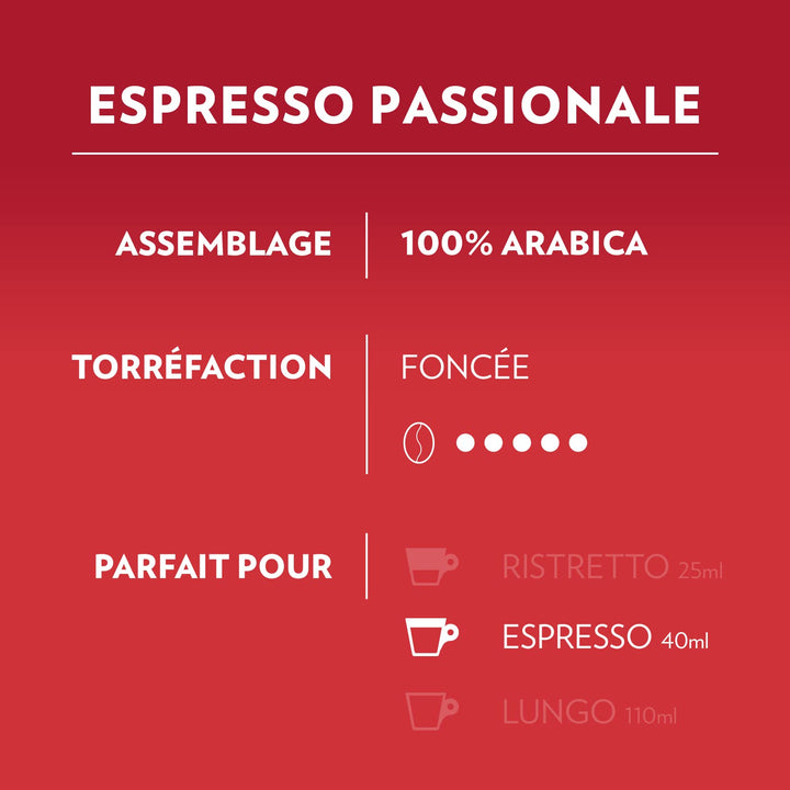 Lavazza A Modo Mio Espresso Passionale Coffee Pods, 100% Arabica, 36 Capsules