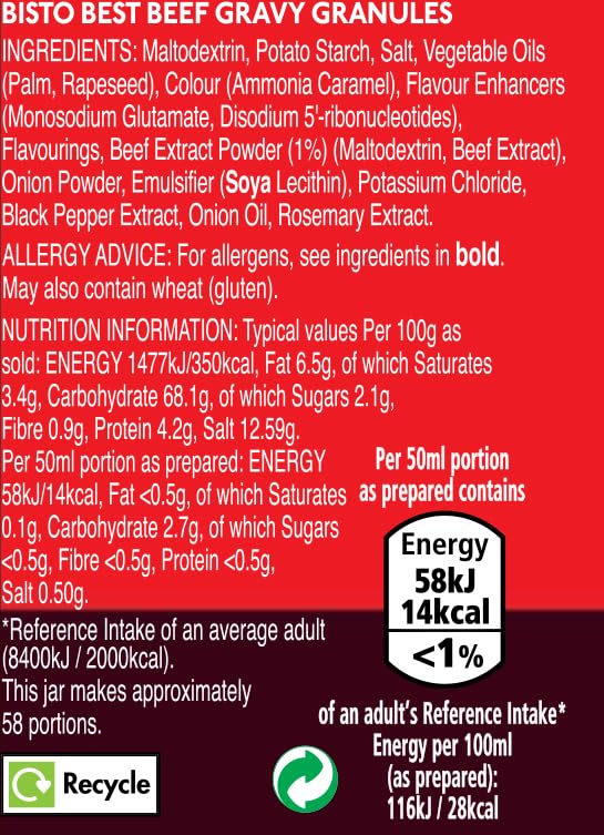 Bisto - Best Beef Gravy Granules Made with Real Meat Juice, 230g Jar 3