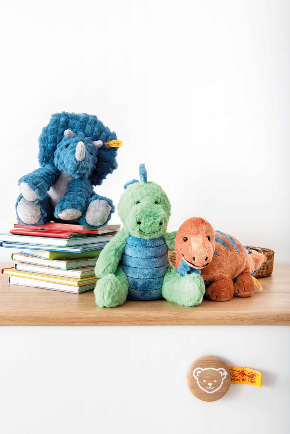 Steiff Soft Cuddly Friends Dixi Triceratops - 28 cm Plush Dinosaur Toy 2