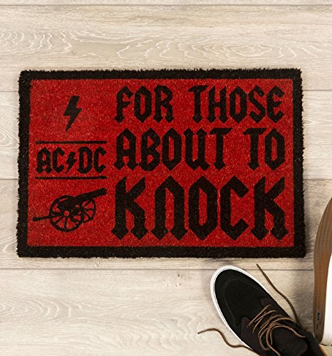 Pyramid International AC/DC For Those About To Knock Coir Doormat, 40 x 60 cm, Multi-Colour 3