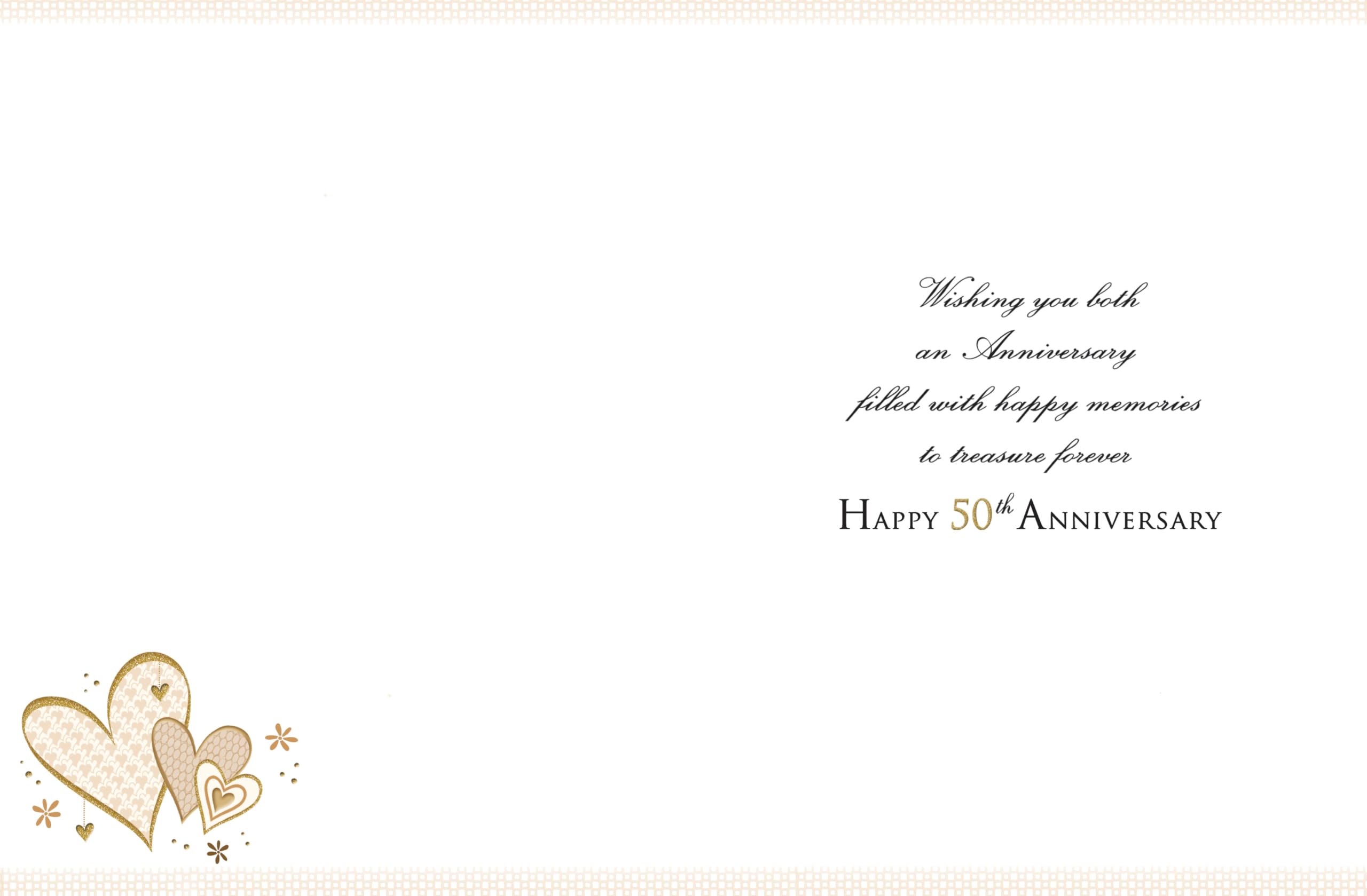 Piccadilly Greetings Golden Anniversary Card - 50 Years Together | 8 x 6 Inch