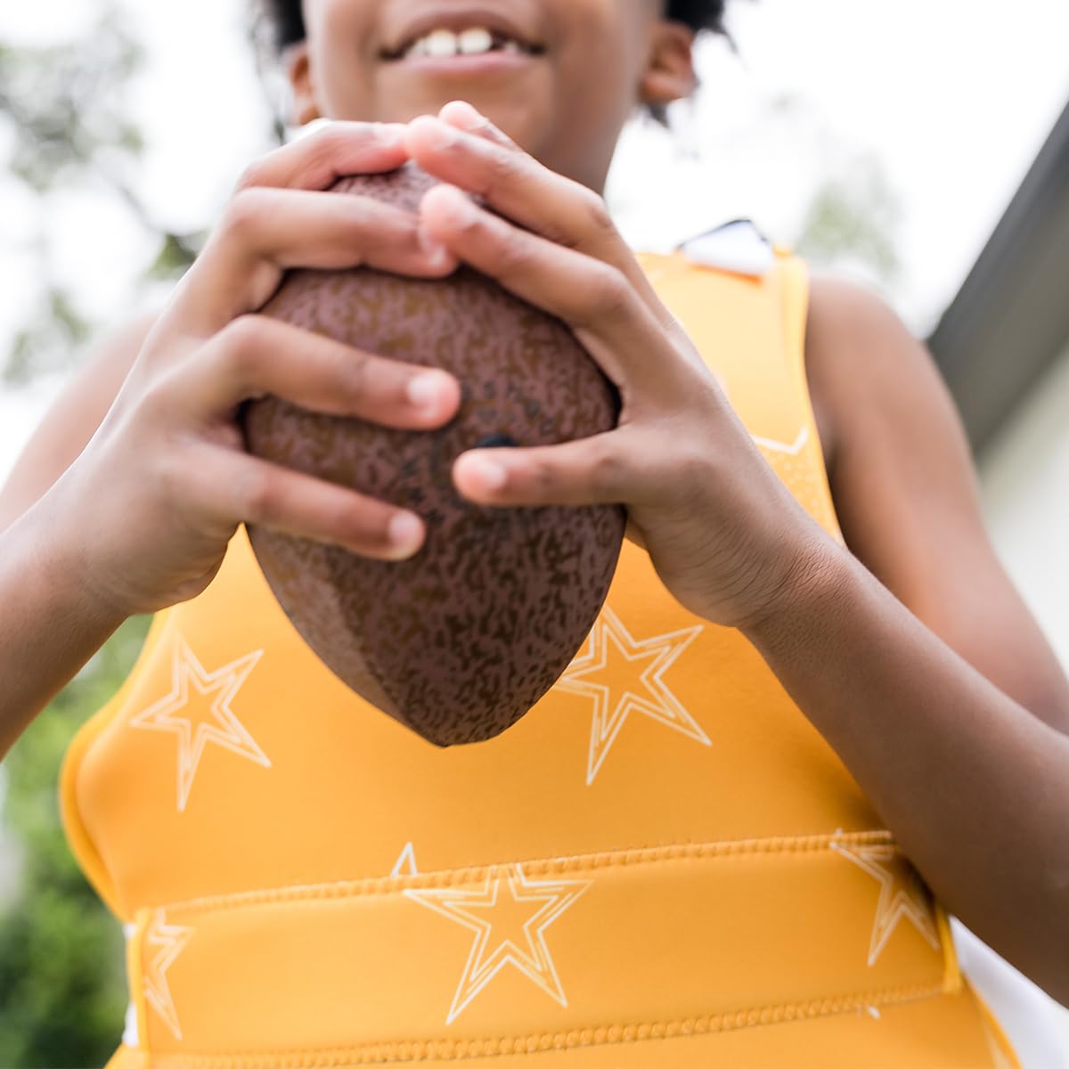 Splash About Oval Sports Ball - Air-Filled, Lightweight, Safe for Pools | Brown | Ages 6+ 6