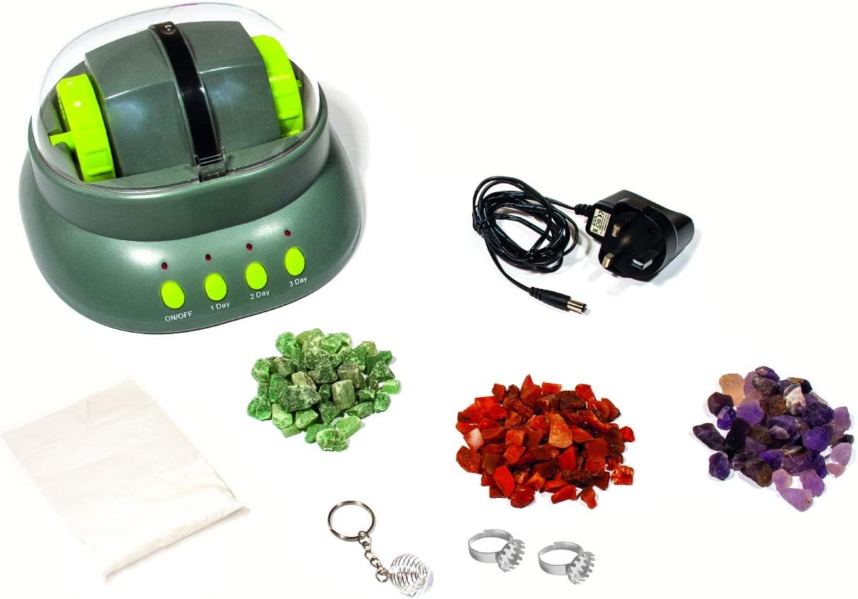 Science MAD! SM42 Rock Tumbler - Educational Gemstone Polishing Kit for Ages 10+ 16
