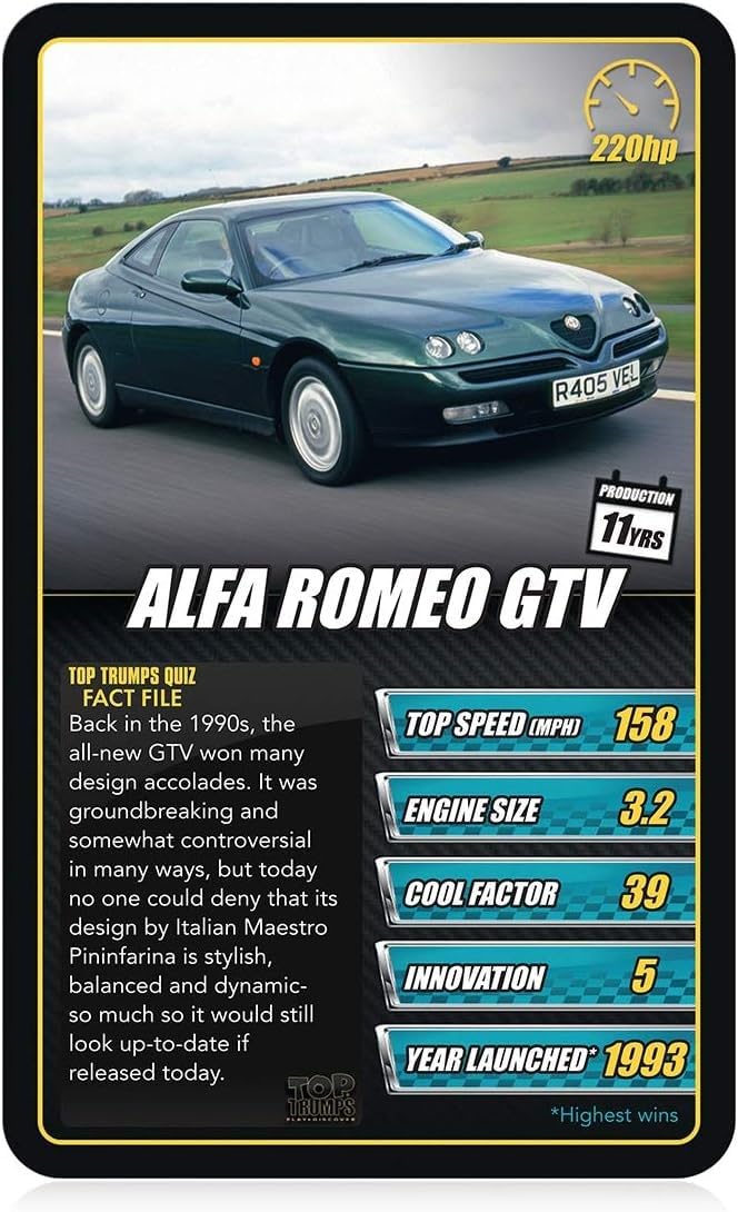 Top Trumps Sports Cars Classics Card Game 2