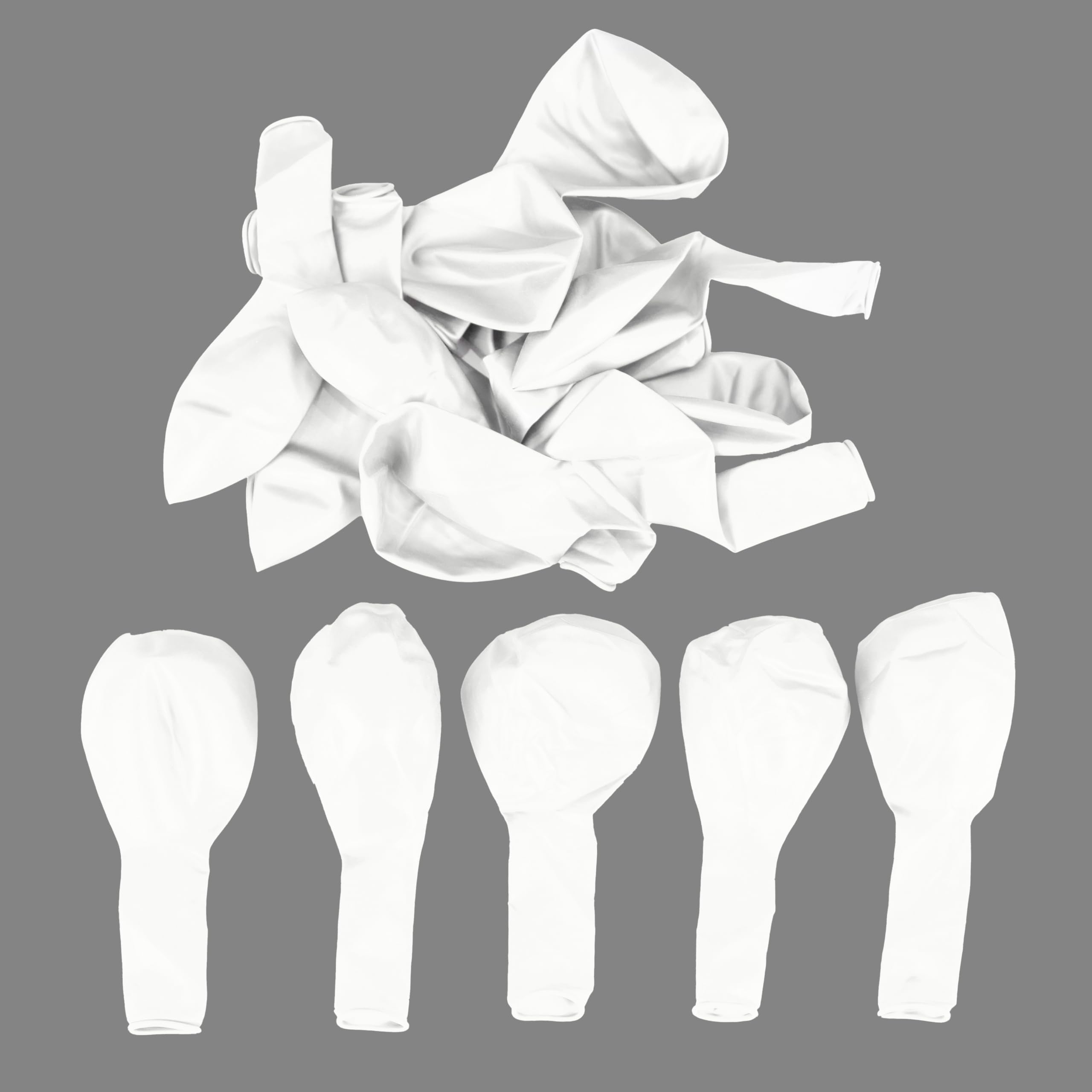 SHATCHI White Balloons 10 Pack - 12 Inch Thick Latex, Biodegradable for Party & Wedding Decor 9