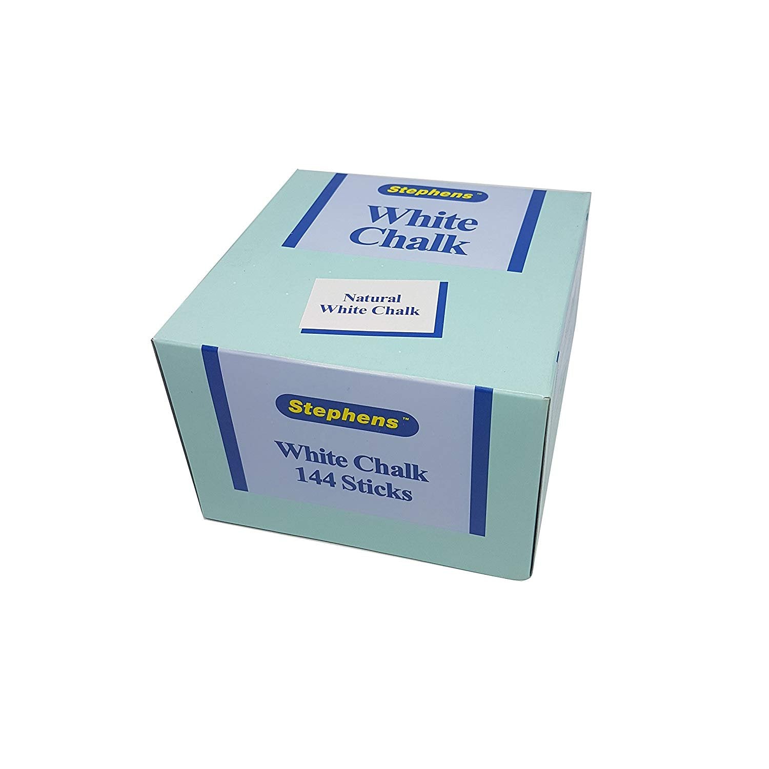 Stephens White Chalk - 144 Sticks Dust Free | Washable | Storage Case Included 1