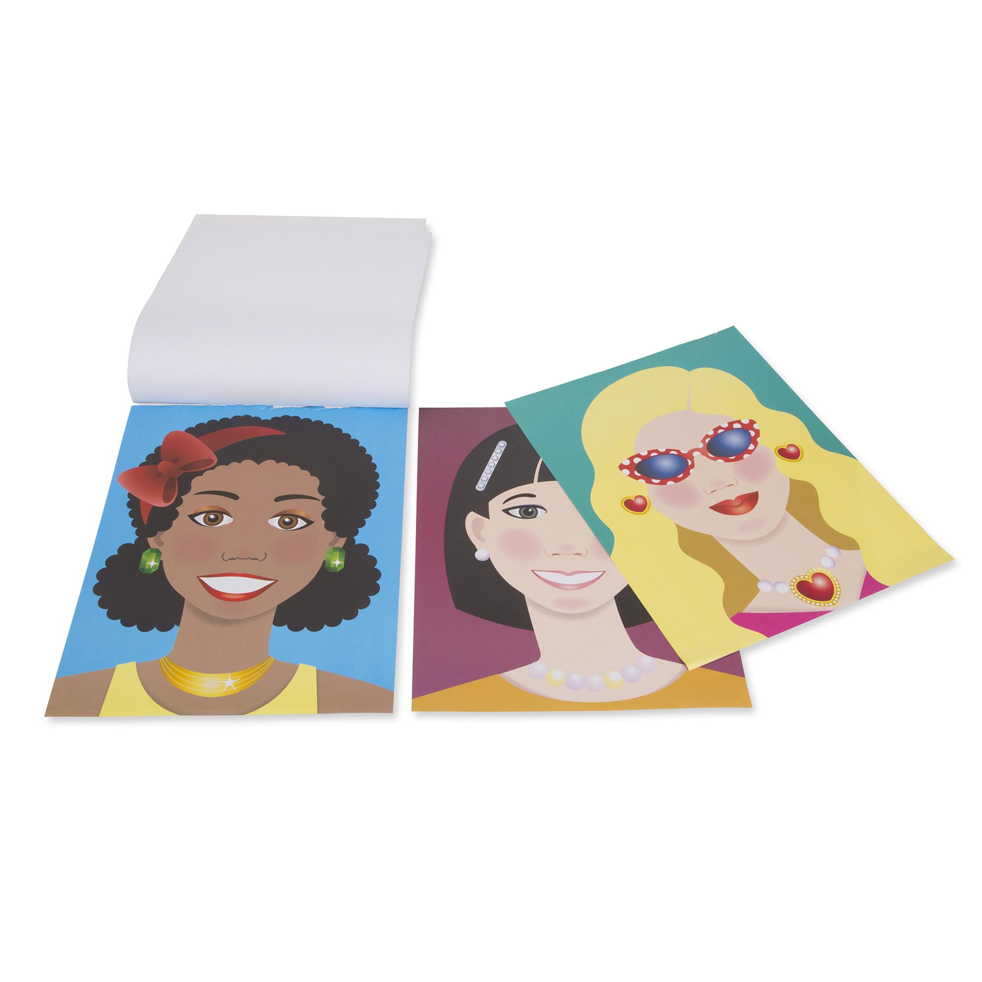Melissa & Doug Reusable Sticker Book - Make a Face Theme | 250+ Stickers | Ages 3+ 9