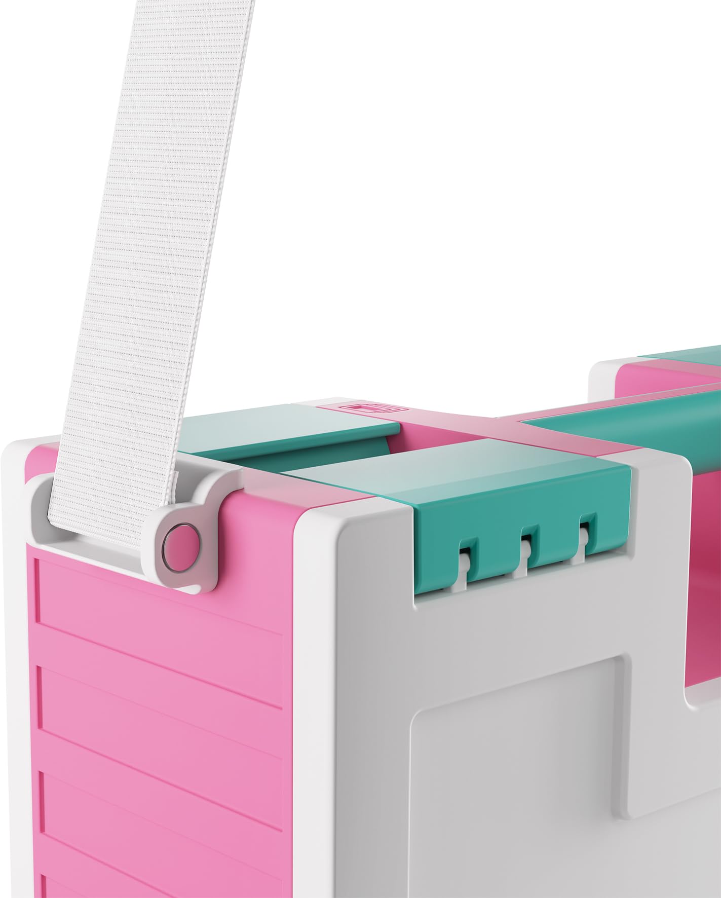 Gamegenic Game Castle Pink/White/Teal Board Game Storage Case 2