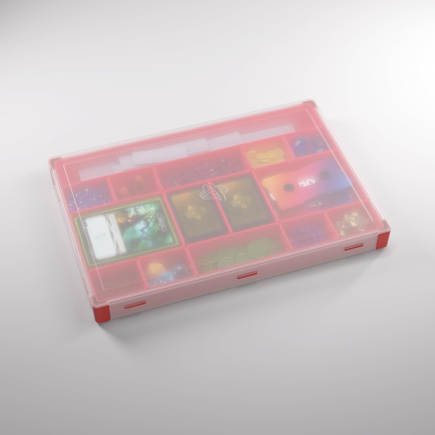 Gamegenic Token Silo XL Red - Board Game Storage with 15 Removable Compartments 2